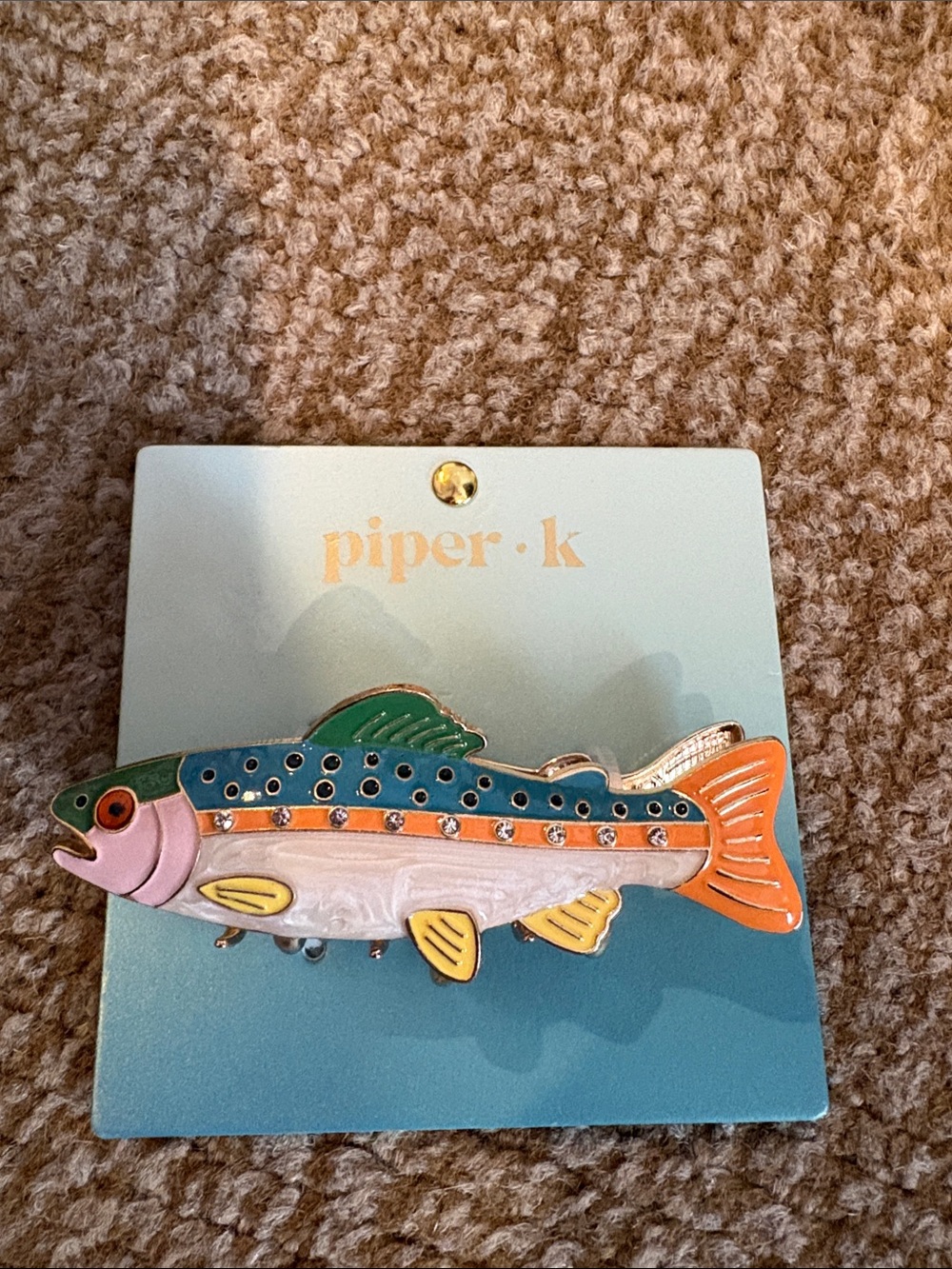 Piper K fish hair clip- new